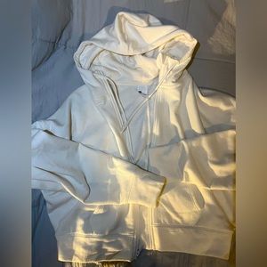 White zipper hoodie